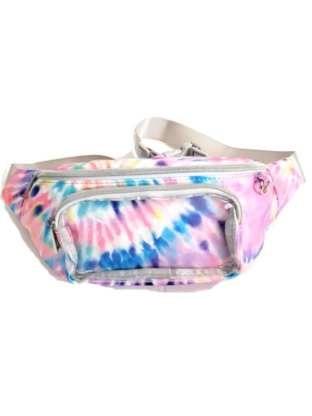 Madden Girl Tie Dye Belt Bag - Nylon Fanny Pack with Clear Phone Pocket